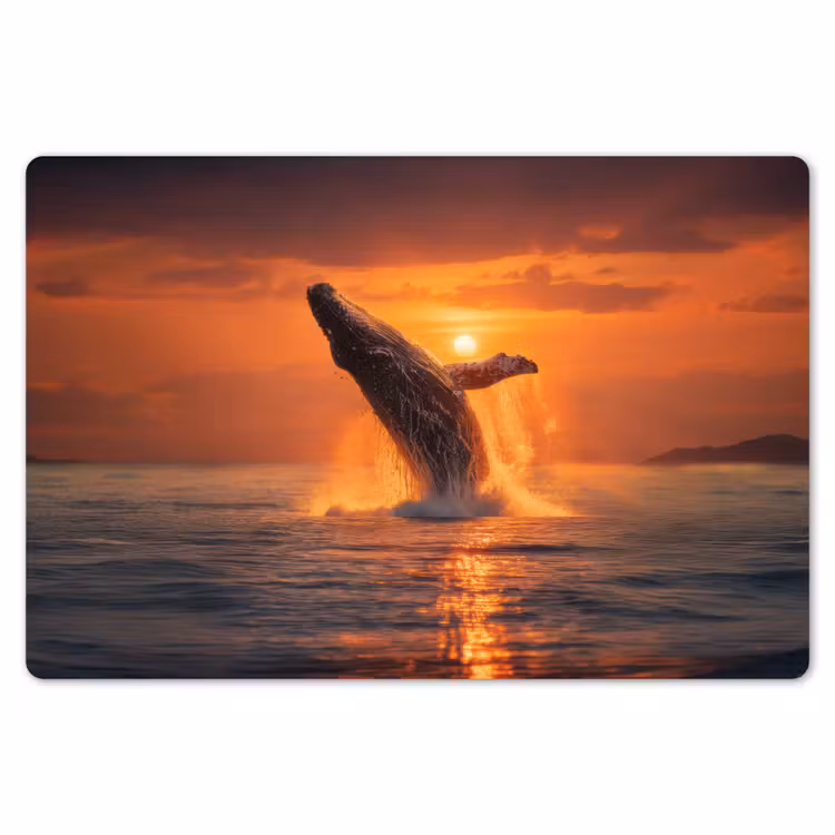 Walvis - Zon - Zee Placemat vinyl groot -zzsfeer1_Kitchenyeah-website