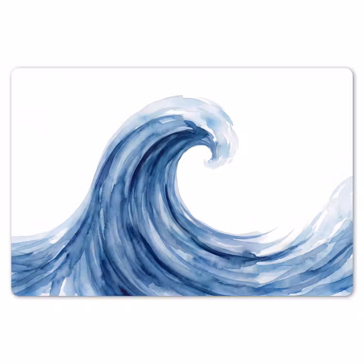 Water - Beweging - Natuur - Modern - Blauw Placemat vinyl groot -zzsfeer1_Kitchenyeah-website