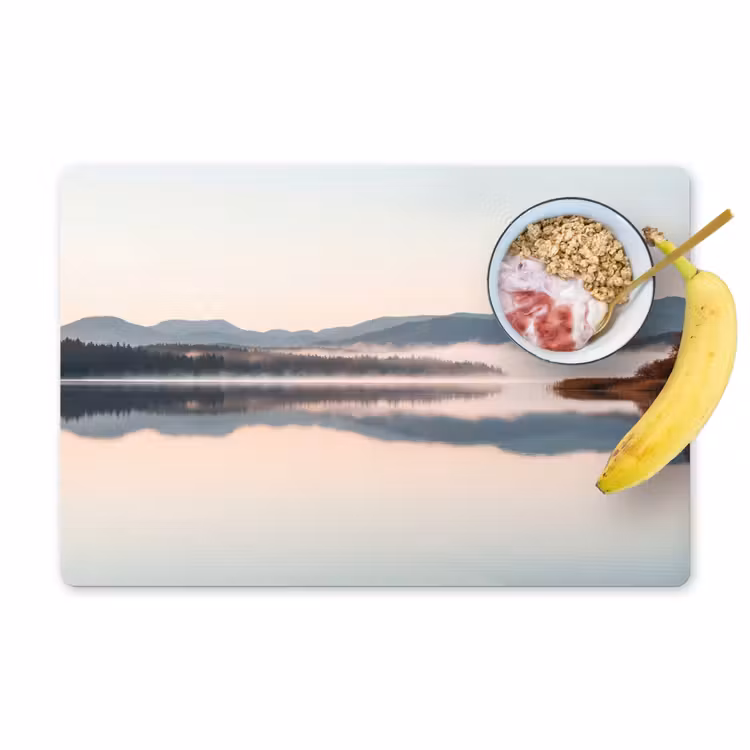 Water - Bomen - Mistlaag Placemat vinyl groot -zzzproduct_Kitchenyeah-website