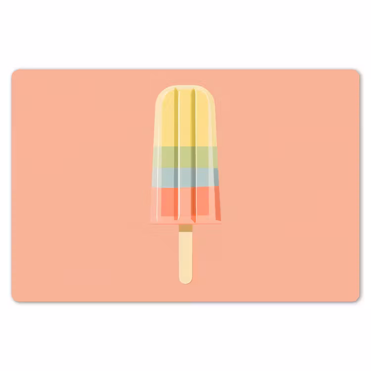 Waterijsje - Pasteltinten - Minimalistisch Placemat vinyl groot -zzsfeer1_Kitchenyeah-website