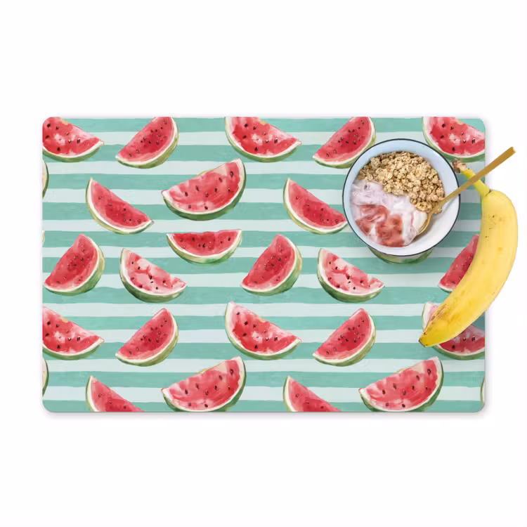 Watermeloen - Strepen - Groen Placemat vinyl groot 368 -zzzproduct_Kitchenyeah-website