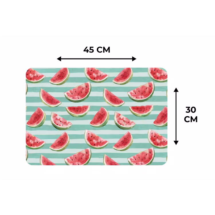 Watermeloen - Strepen - Groen Placemat vinyl groot 368 -specs
