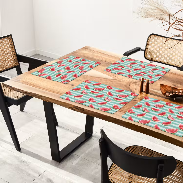 Watermeloen - Strepen - Groen Placemat vinyl groot 368 -zzsfeer4_Kitchenyeah-website