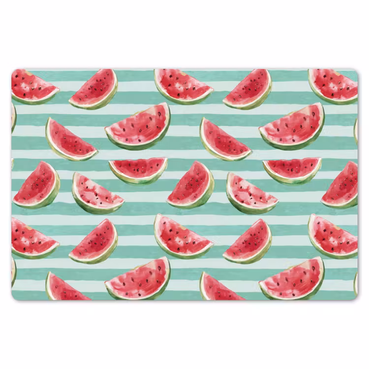 Watermeloen - Strepen - Groen Placemat vinyl groot 368 -zzsfeer1_Kitchenyeah-website