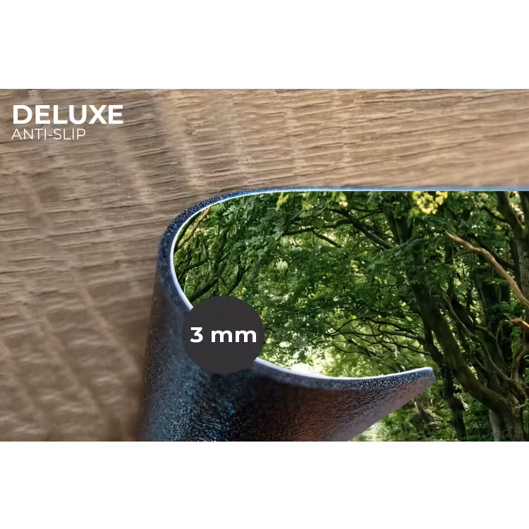Weg - Bomen - Natuur - Groen Placemat vinyl groot -closeup