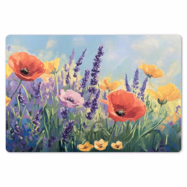 Weide - Bloemen - Kleurrijk Placemat vinyl groot -zzsfeer1_Kitchenyeah-website