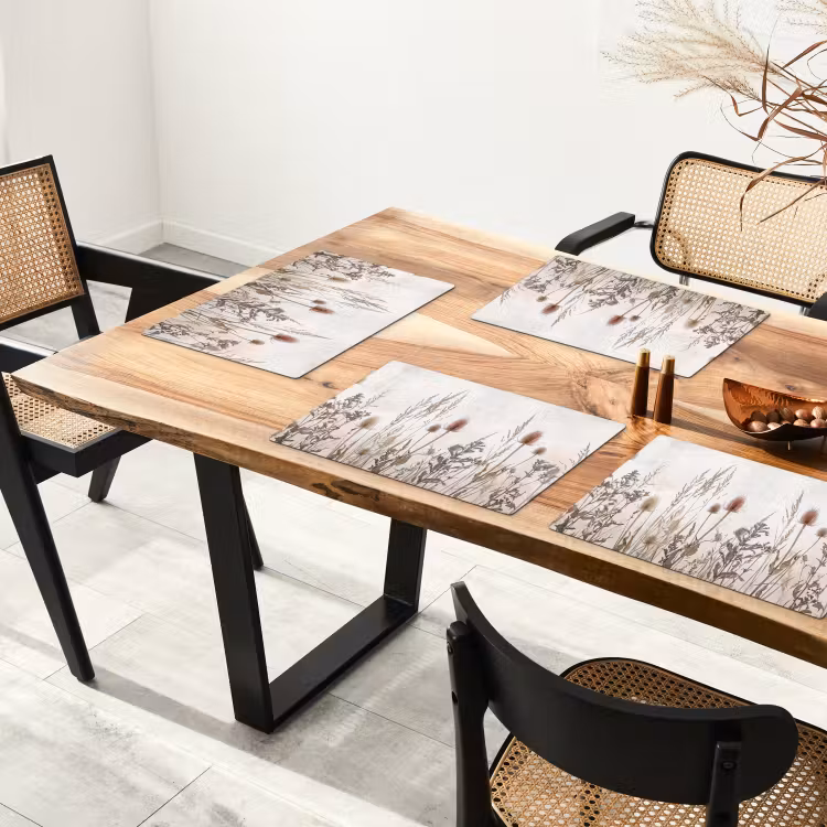 Weidebloemen - Design - Sepia Placemat vinyl groot -zzsfeer4_Kitchenyeah-website