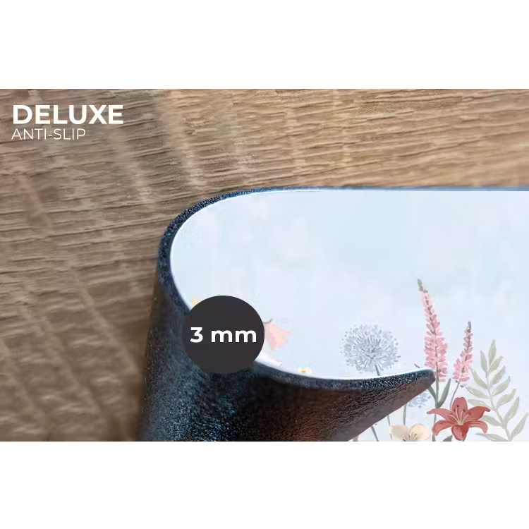 Weidebloemen - Illustratie - Kleurrijk Placemat vinyl groot -closeup