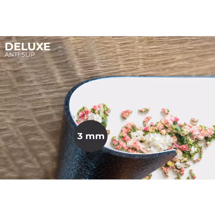 Wereldkaart - Bloemen - Subtiel Placemat vinyl groot -closeup