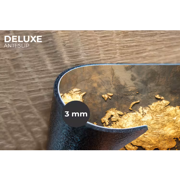 Wereldkaart - Goud - Roest Placemat vinyl groot -closeup
