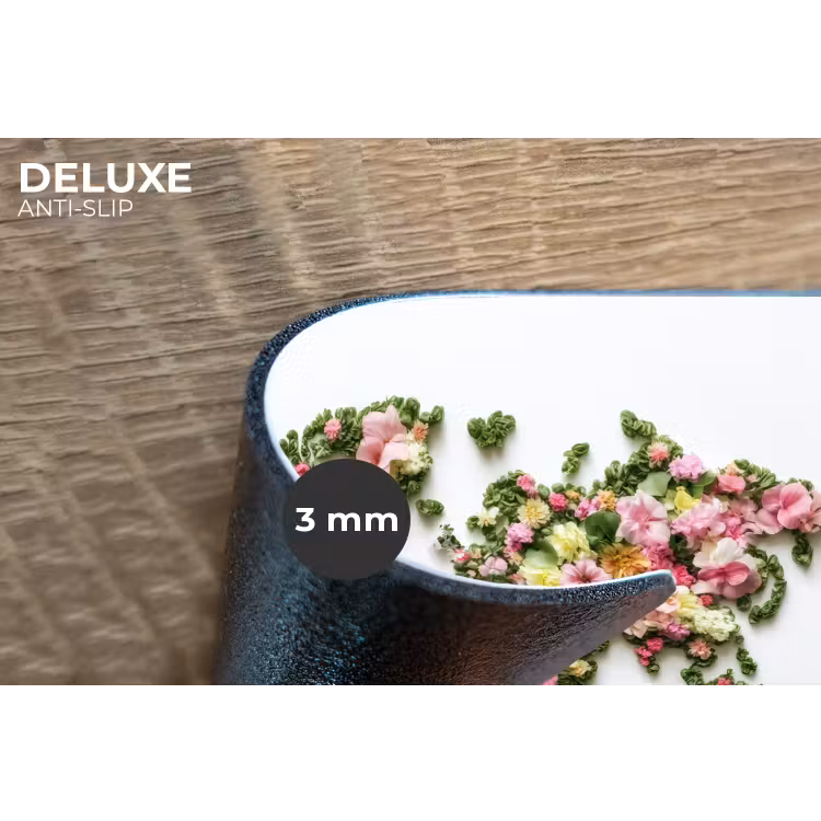 Wereldkaart - Kleurrijk - Bloemen - Lente Placemat vinyl groot -closeup