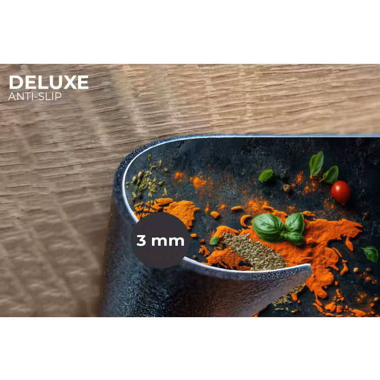 Wereldkaart - Kruiden - Levendige kleuren Placemat vinyl groot -closeup