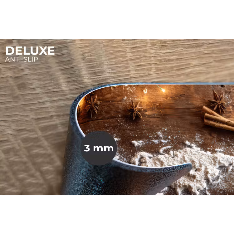 Wereldkaart - Poedersuiker - Hout Placemat vinyl groot -closeup