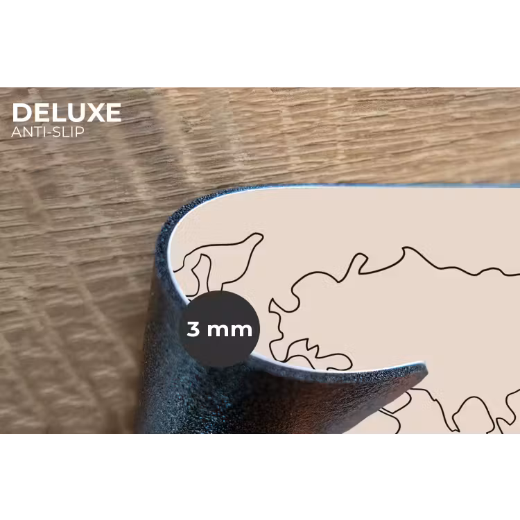 Wereldkaart - Simpel - Vliegtuig Placemat vinyl groot -closeup