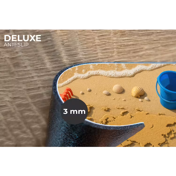 Wereldkaart - Zand - Kleurrijk - Zomer Placemat vinyl groot -closeup