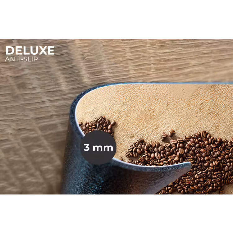 Wereldkaart - Zandkleur - Koffiebonen Placemat vinyl groot -closeup