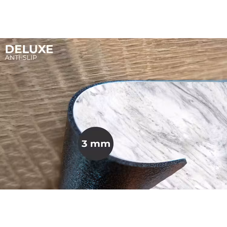 Wervelende - Grijsstructuur - Marmer - Wit Placemat vinyl groot 368 -closeup
