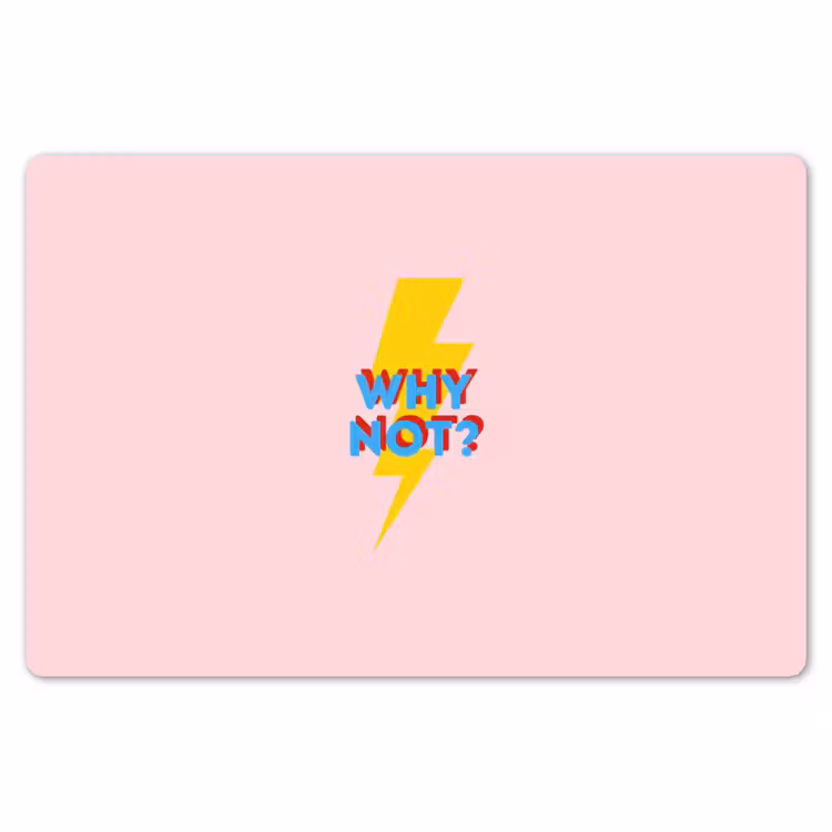 Why not - Bliksem - Roze Placemat vinyl groot -zzsfeer1_Kitchenyeah-website