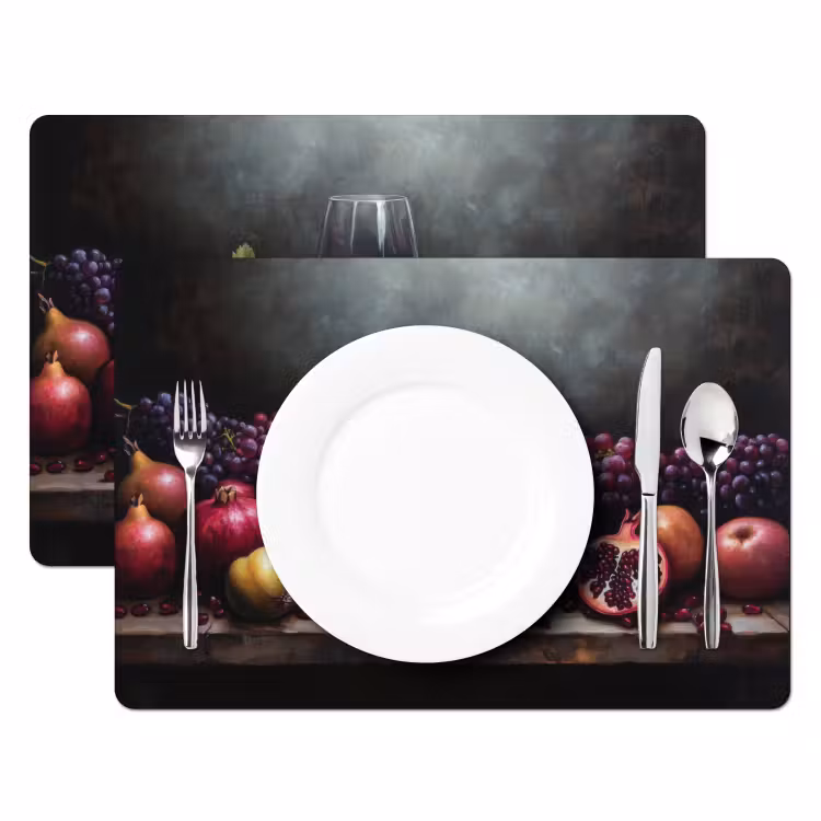 Wijn - Fruit - Stilleven Placemat vinyl groot -zzsfeer2_Kitchenyeah-website