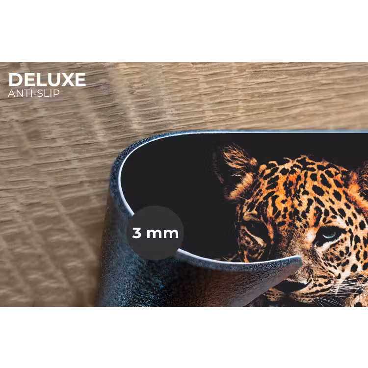 Wilde dieren - Panter - Portret - Zwart - Dieren Placemat vinyl groot -closeup