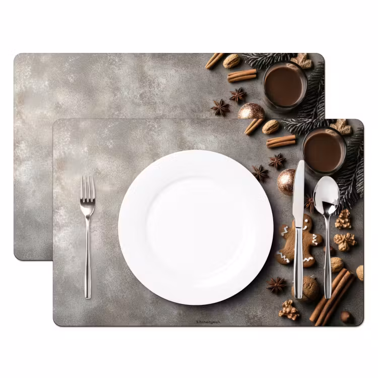 Winter - Kerst - Beton - Gingerbread man Placemat vinyl groot -zzsfeer2_Kitchenyeah-website