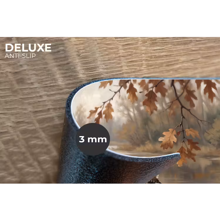 Winterkoninkje - Tak - Rivier - Natuur - Sfeervol Placemat vinyl groot -closeup