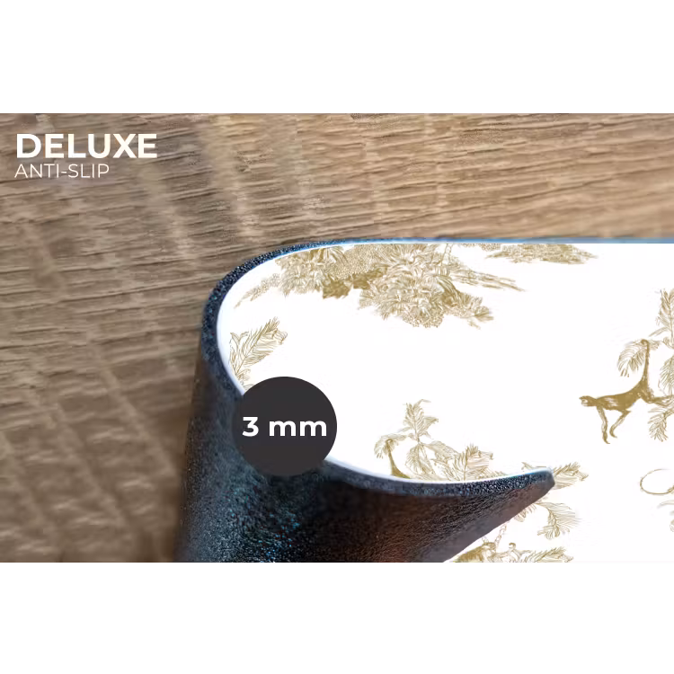 Wit - Apen - Beige Placemat vinyl groot 368 -closeup
