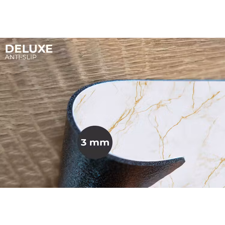Wit - Marmer - Goud - Luxueus Placemat vinyl groot 368 -closeup