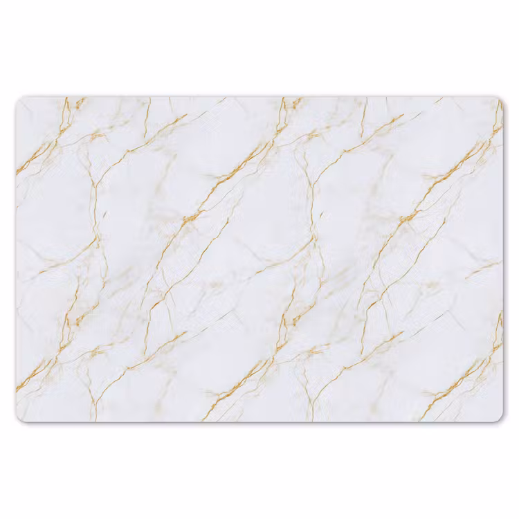 Wit - Marmer - Goud - Luxueus Placemat vinyl groot 368 -zzsfeer1_Kitchenyeah-website
