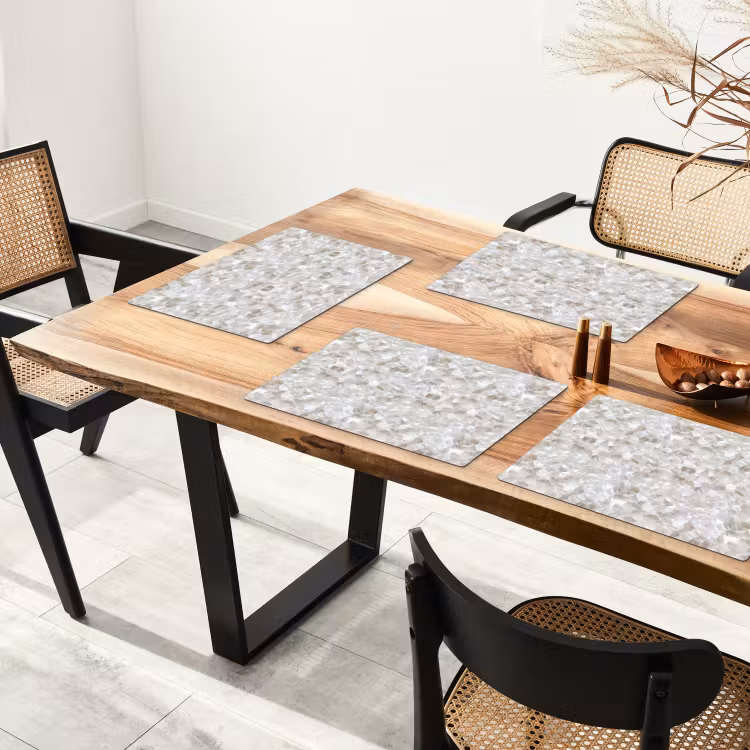 Wit - Penseelstreken - Reliëfeffect Placemat vinyl groot 368 -zzsfeer4_Kitchenyeah-website