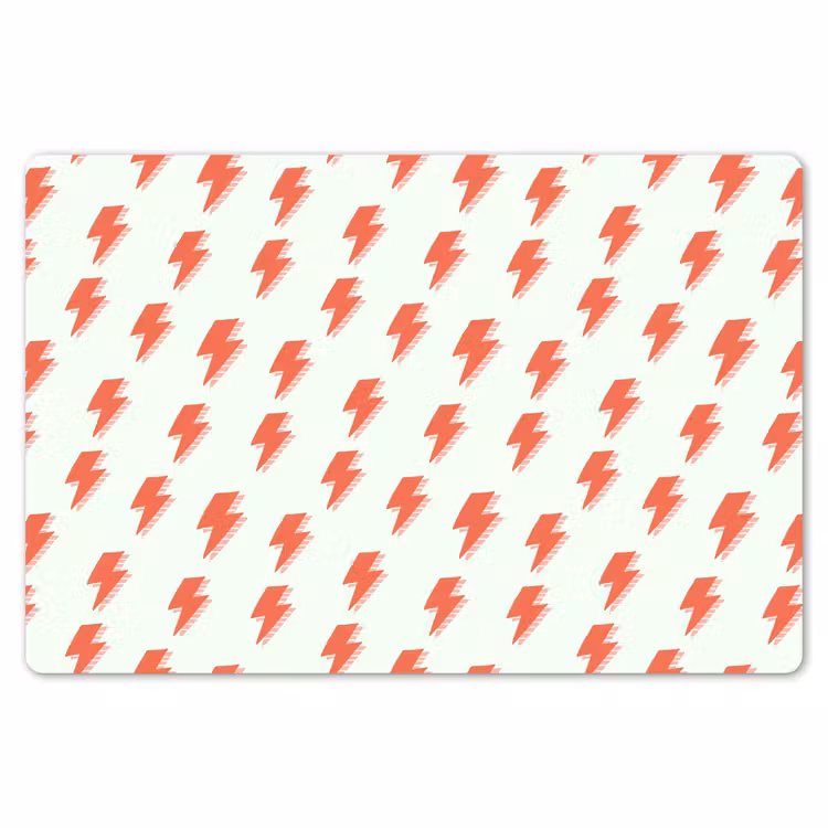 Wit - Rode - Bliksem Placemat vinyl groot 368 -zzsfeer1_Kitchenyeah-website