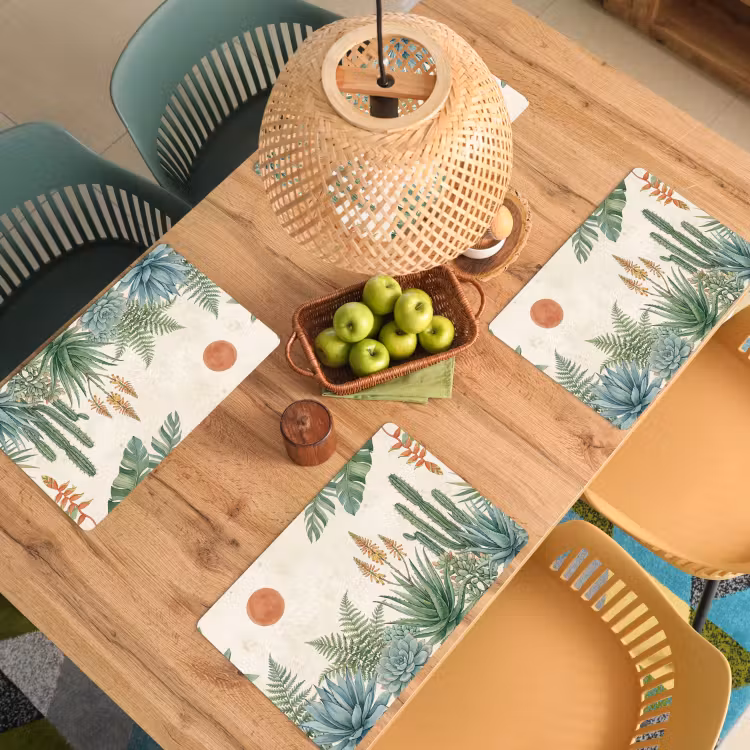 Woestijn - Planten - Groen Placemat vinyl groot -zzsfeer5_Kitchenyeah-website