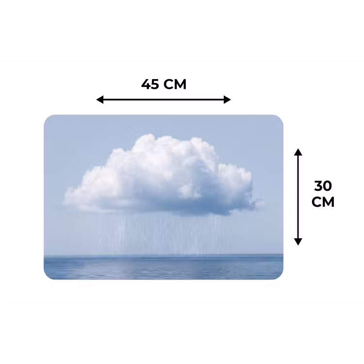 Placemat - 6 stuks - Wolk - Regen - Natuur - Wolk - Regen - Natuur Placemat vinyl groot