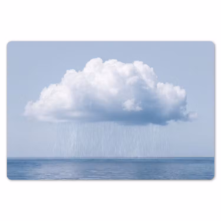 Placemat - 6 stuks - Wolk - Regen - Natuur - Wolk - Regen - Natuur Placemat vinyl groot