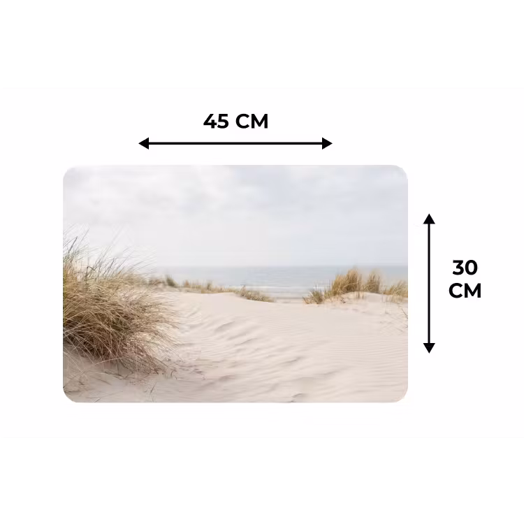 Wolken - Duinlandschap - Zand Placemat vinyl groot -specs