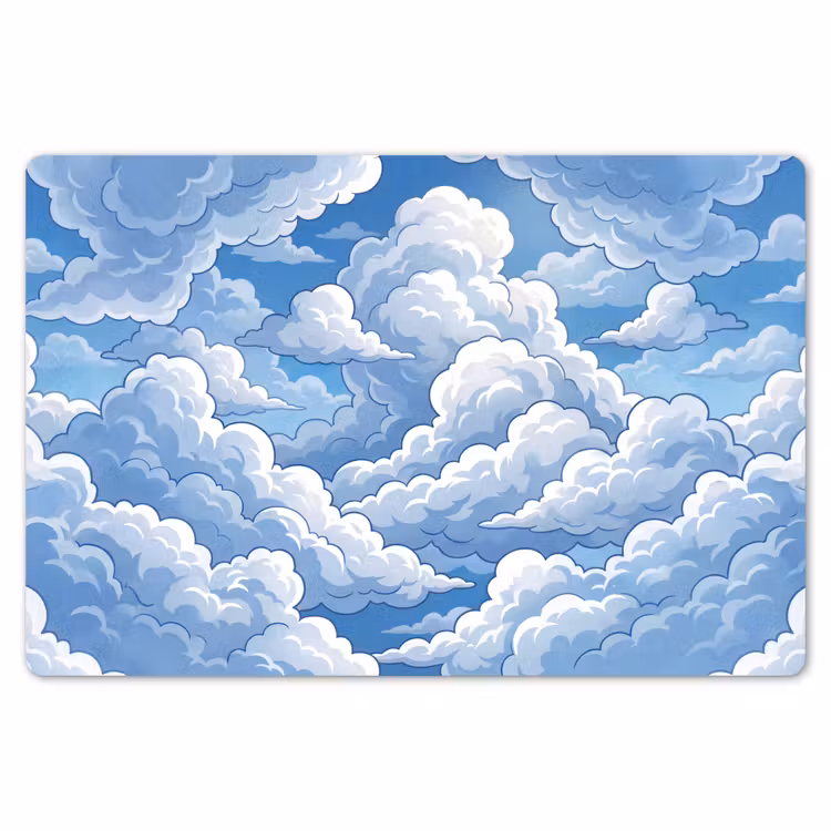 Wolken - Hemel - Abstract - Wit Placemat vinyl groot -zzsfeer1_Kitchenyeah-website
