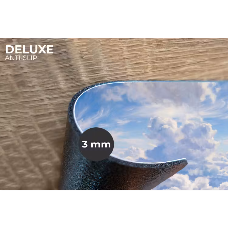 Wolken - Lucht - Natuur - Abstract - Blauw Placemat vinyl groot -closeup
