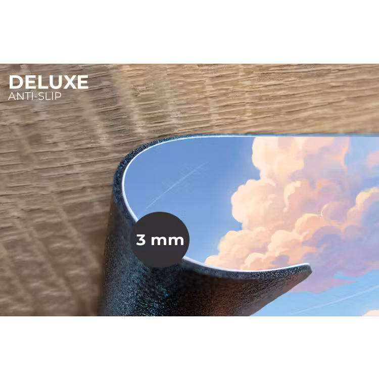 Wolken - Lucht - Natuur - Blauw Placemat vinyl groot -closeup