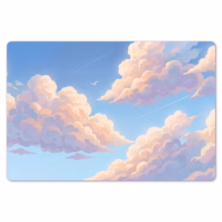 Wolken - Lucht - Natuur - Blauw Placemat vinyl groot -zzsfeer1_Kitchenyeah-website