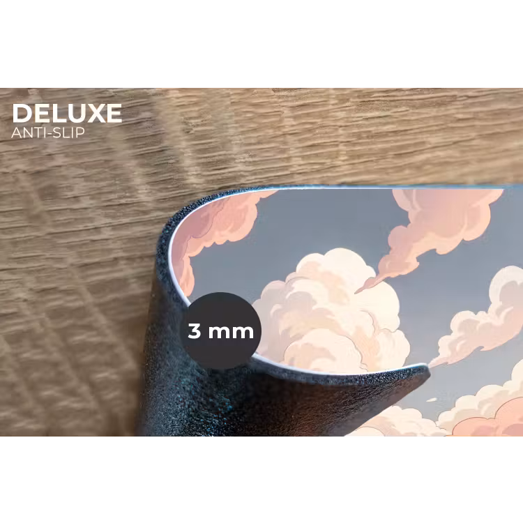 Wolken - Lucht - Natuur - Pastel - Roze Placemat vinyl groot -closeup