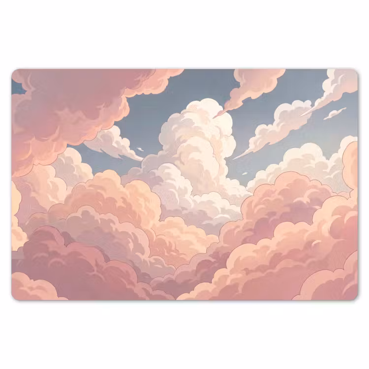 Wolken - Lucht - Natuur - Pastel - Roze Placemat vinyl groot -zzsfeer1_Kitchenyeah-website
