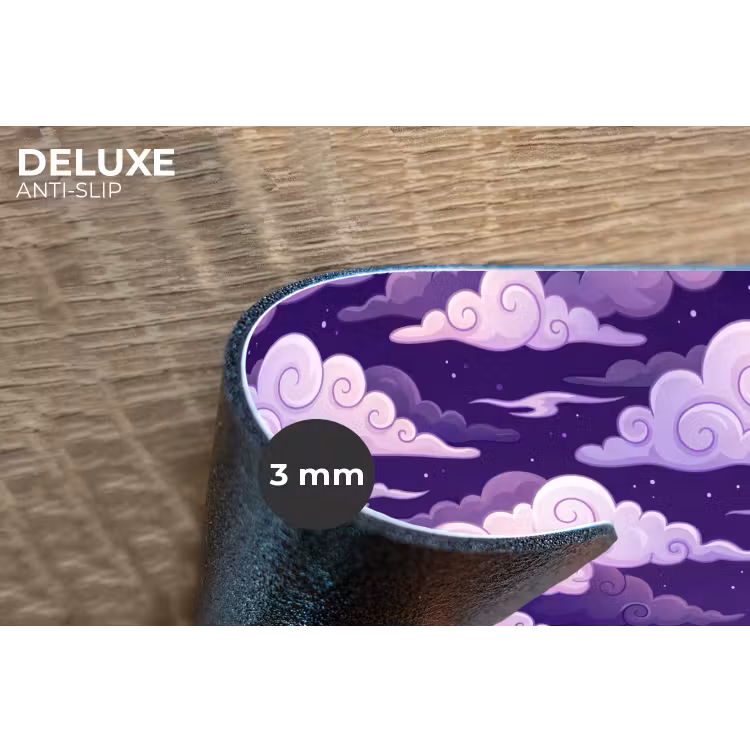 Wolken - Nacht - Natuur - Abstract - Paars Placemat vinyl groot -closeup