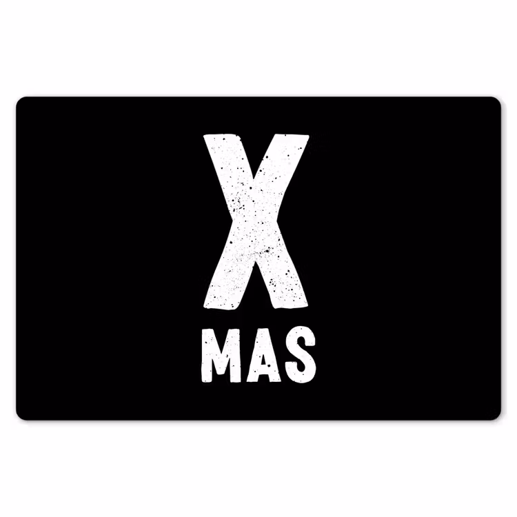 Xmas - Kerst - Zwart - Vintage - Quotes Placemat vinyl groot -zzsfeer1_Kitchenyeah-website