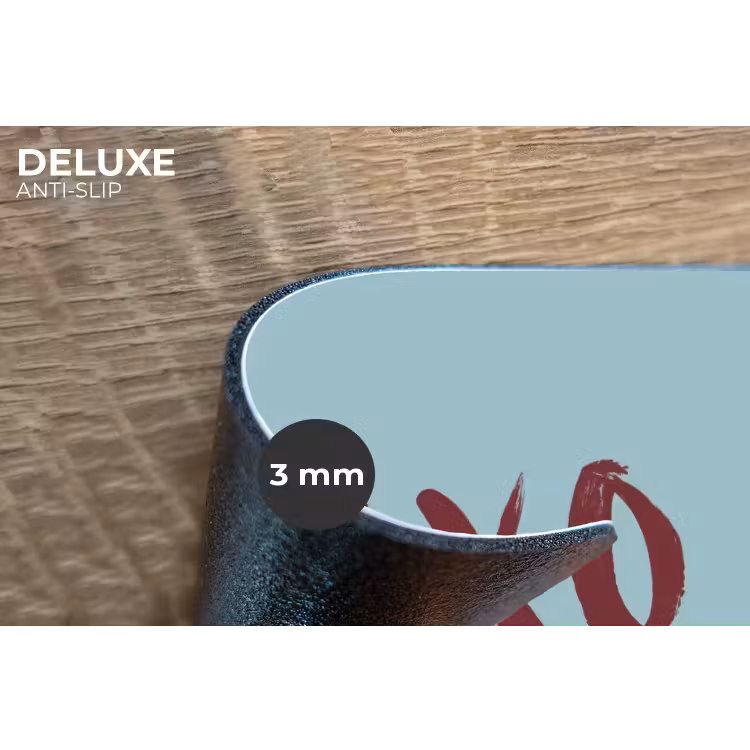 XOXO - Blauw - Rood Placemat vinyl groot -closeup