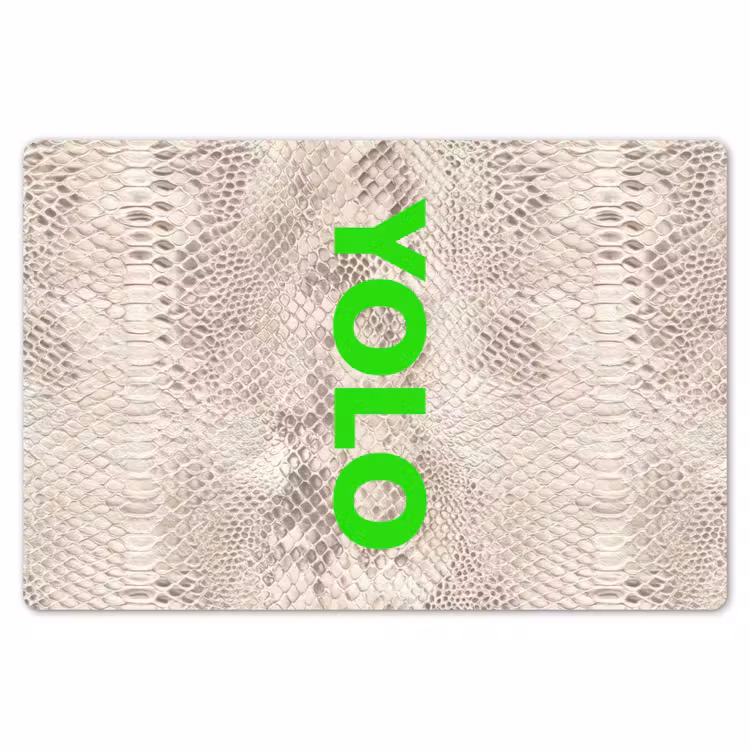 YOLO - Groen - Neon - Slangenprnt Placemat vinyl groot -zzsfeer1_Kitchenyeah-website