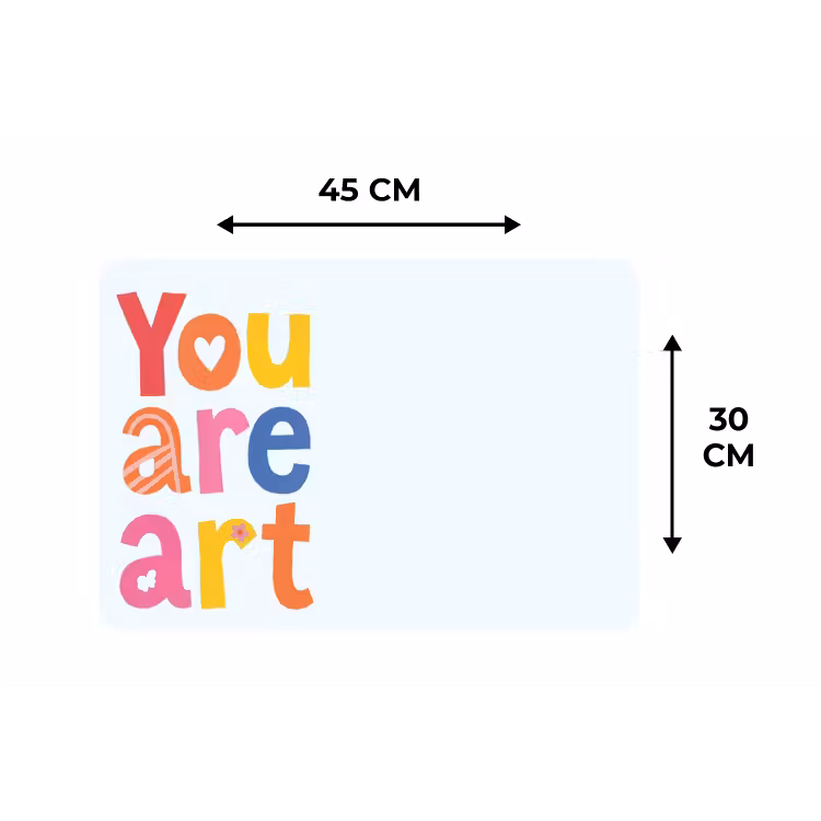 You are art - Kleurrijk - Grafisch Placemat vinyl groot -specs