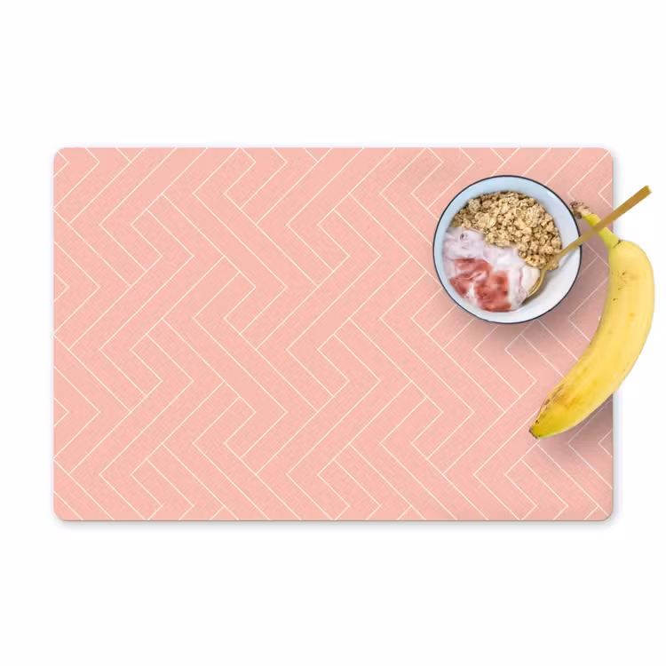 Zalmroze - Strepen - Patroon Placemat vinyl groot 368 -zzzproduct_Kitchenyeah-website