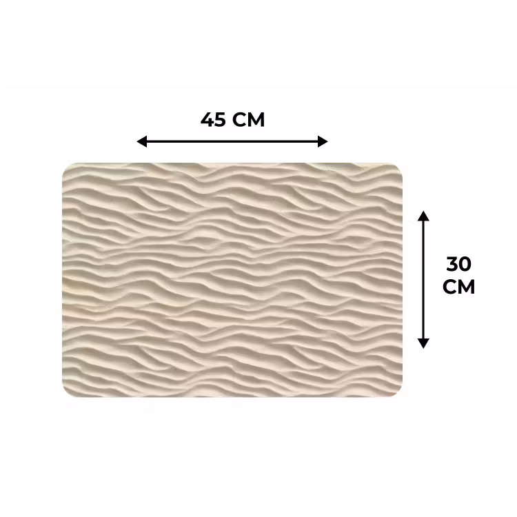 Zand - Golven - Beige Placemat vinyl groot 368 -specs
