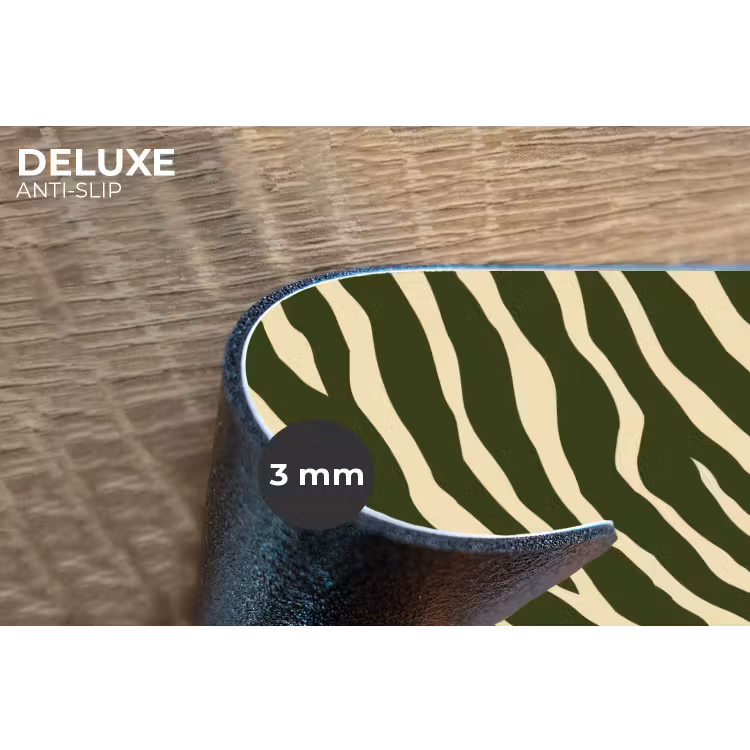 Zebra - Patroon - Groen Placemat vinyl groot 368 -closeup