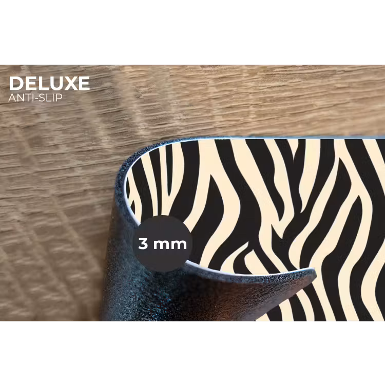 Zebra - Print - Klassiek - Zwart Placemat vinyl groot 368 -closeup